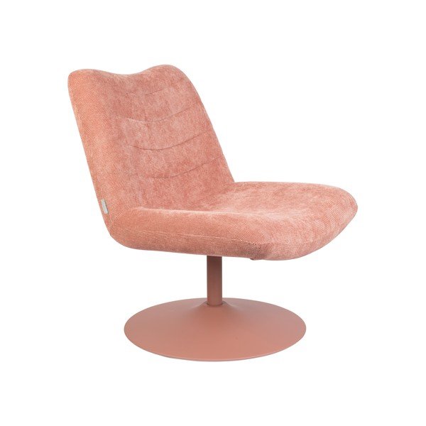 Rózsaszín bársony fotel Bubba – Zuiver