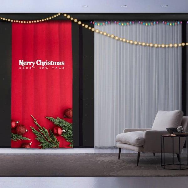 Christmas karácsonyi függöny, 140 x 260 cm