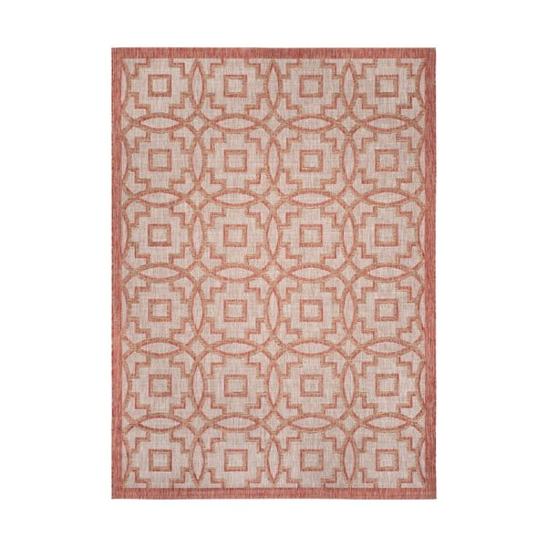 Jade piros-bézs kültéri szőnyeg, 160 x 230 cm - Safavieh