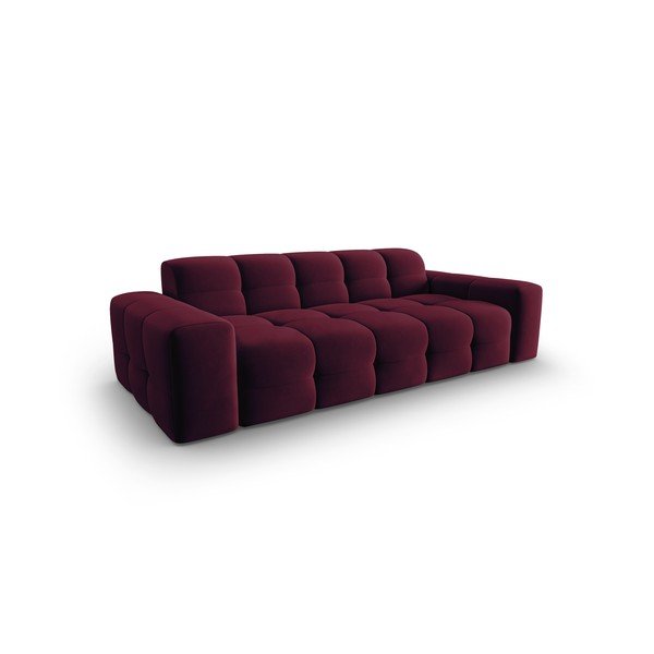 Borvörös bársony kanapé 222 cm Kendal – Micadoni Home-image-3