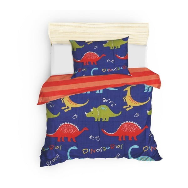 Kék egyszemélyes gyerek ágyneműhuzat 140x200 cm Dinazorus – Mijolnir
