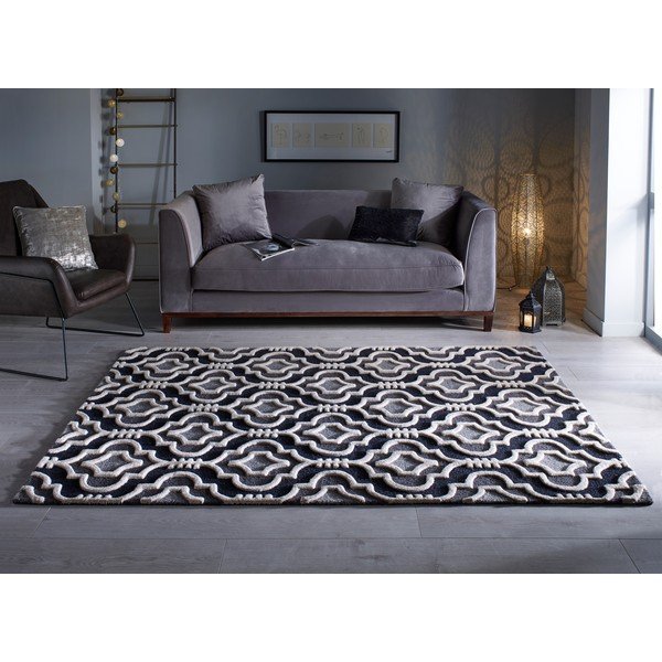 Szürke gyapjú szőnyeg 170x120 cm Moorish Amira - Flair Rugs-image-1