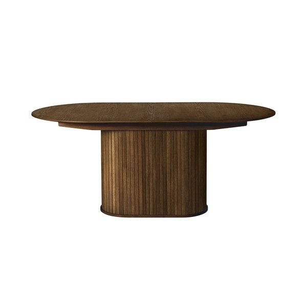 Bővíthető étkezőasztal hosszabbító asztallappal tölgyfa dekorral 95x180 cm Nola – Unique Furniture-image-1