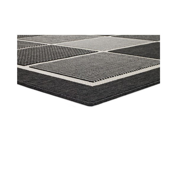 Nicol Squares fekete-szürke kültéri szőnyeg, 120 x 170 cm - Universal-image-1