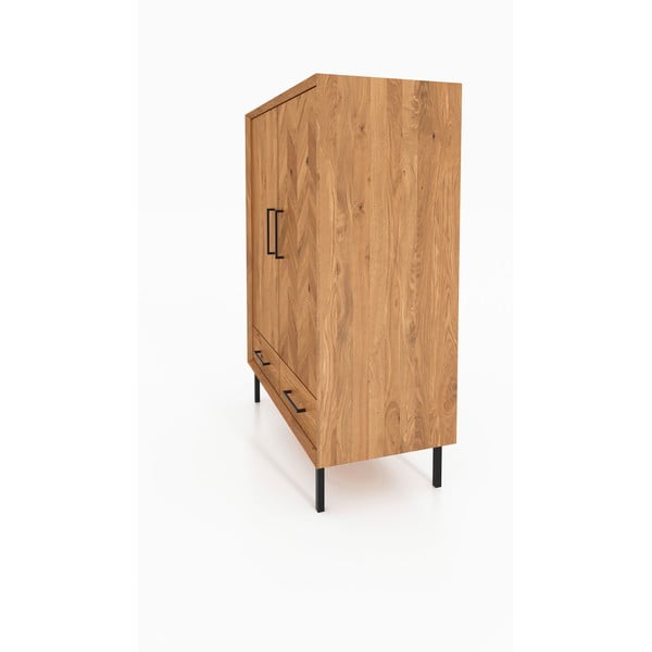 Natúr színű tölgyfa szekrény 97x125 cm Abies – The Beds-image-1