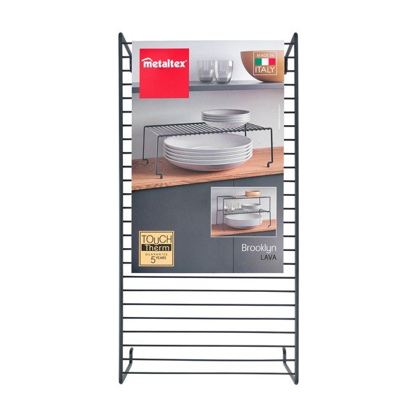 Brooklyn Lava fekete kiegészítő konyhai polc - Metaltex-image-4