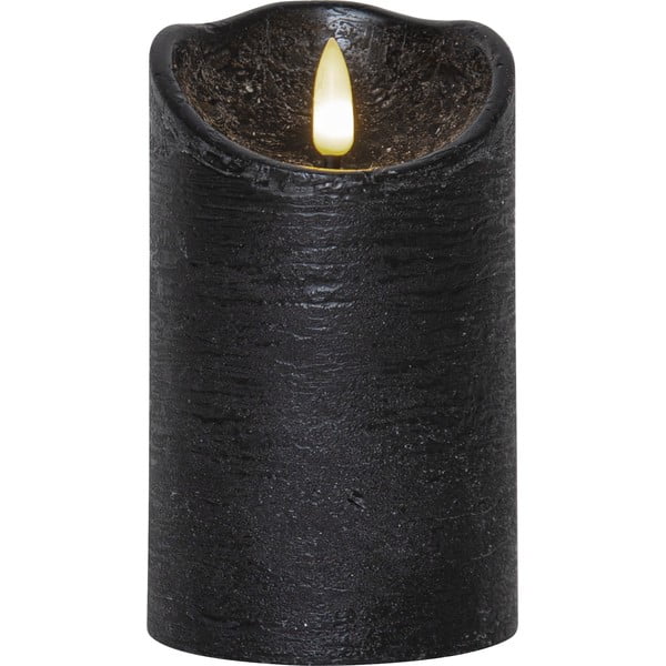 Flamme Rustic fekete LED viaszgyertya, magasság 12,5 cm - Star Trading