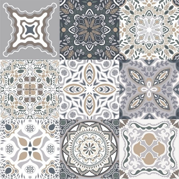 Orfeo 9 db-os dekor falmatrica szett, 10 x 10 cm - Ambiance-image-2