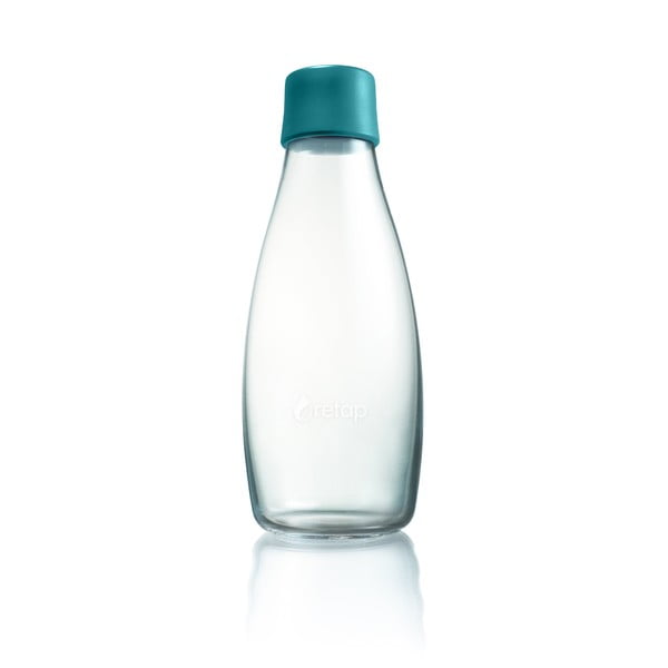 Sötét türkiz üvegpalack élettartam garanciával, 500 ml - ReTap