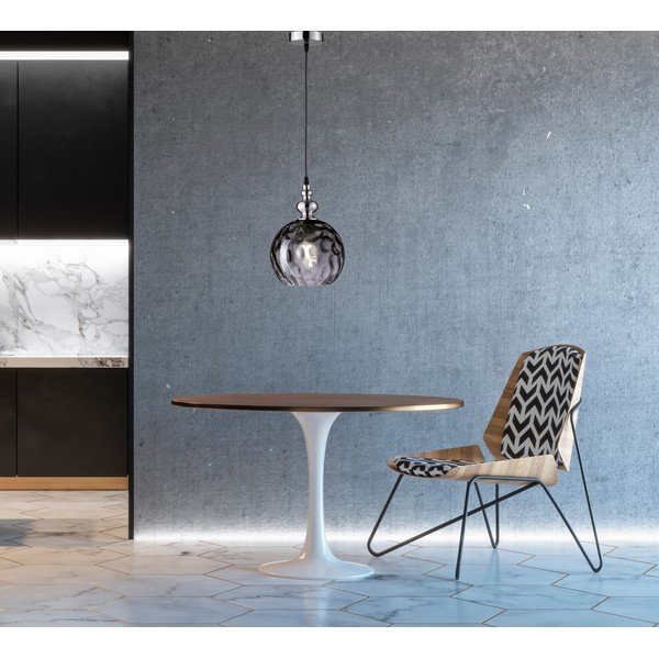 Fekete függőlámpa üveg búrával Uller – Fischer & Honsel-image-1