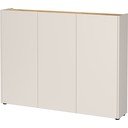 Krémszínű szekrény tölgyfa dekorral 138x105x25 cm Libbiano – Germania