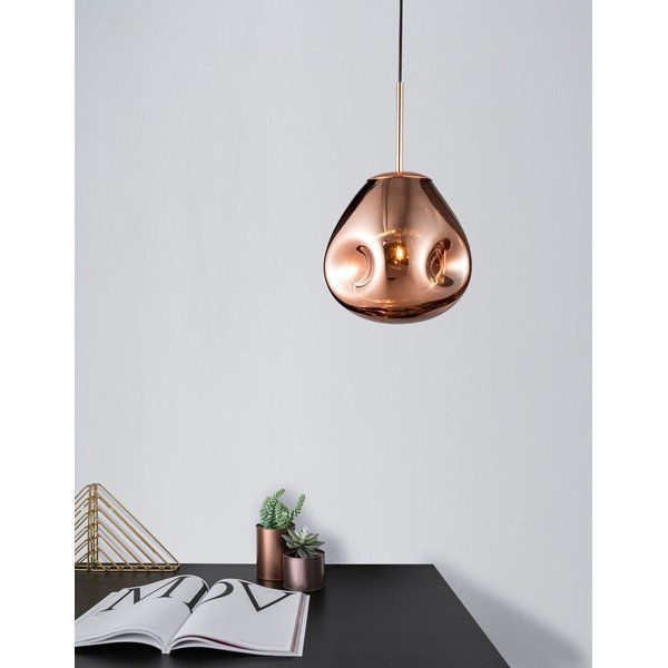 Rózsaarany színű üveg függőlámpa ø 25 cm Lava – Nova Luce-image-1
