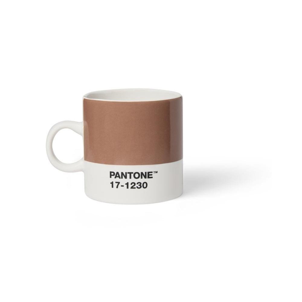 Világosbarna kerámia eszpresszó bögre 120 ml Mocha Mousse 17-1230  Pantone