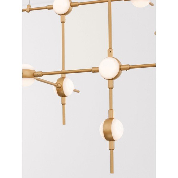 Aranyszínű fém LED dimmelhető függőlámpa akrilüveg búrával Atomo – Nova Luce-image-3