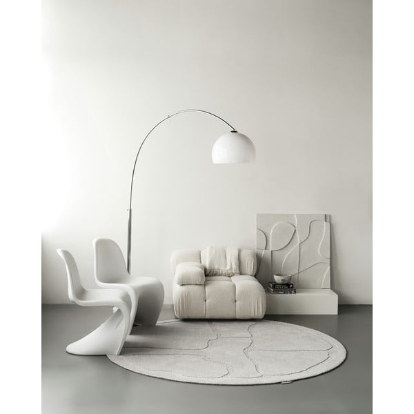 Világosszürke gyapjú kerek szőnyeg ø 120 cm Morphic Organica – Agnella-image-4