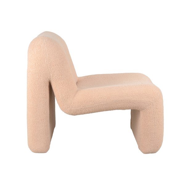 Bézses világosbarna buklé fotel Fuerza – Leitmotiv-image-1