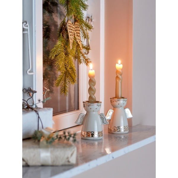 Agyagkerámia gyertyatartó készlet teamécseshez 2 db-os Faella – Bloomingville-image-2