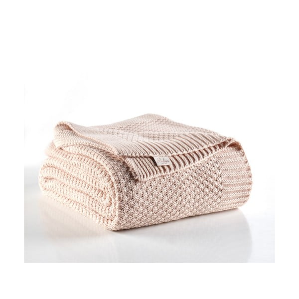 Silvi világos rózsaszín pamut ágytakaró, 220 x 240 cm - Homemania Decor-image-1