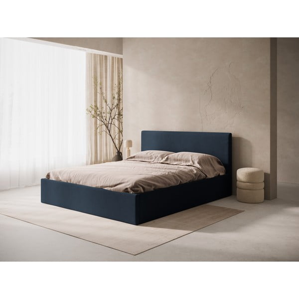 Sötétkék kárpitozott ágytámla 150,5x100 cm Remo – Micadoni -image-1