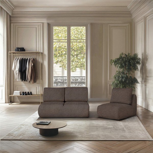 Barna buklé fotel Mirel – Rodier-image-1