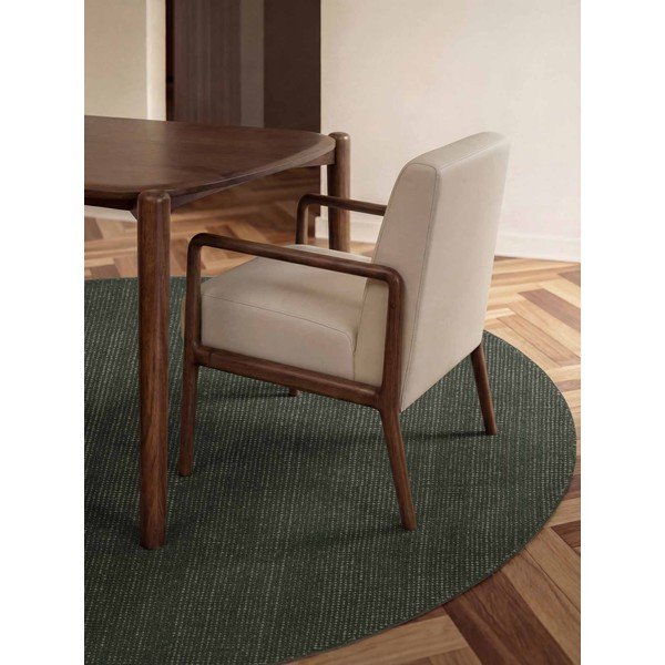 Sötétzöld kézi szövésű gyapjú kerek szőnyeg ø 160 cm Greenwich – Ted Baker-image-1