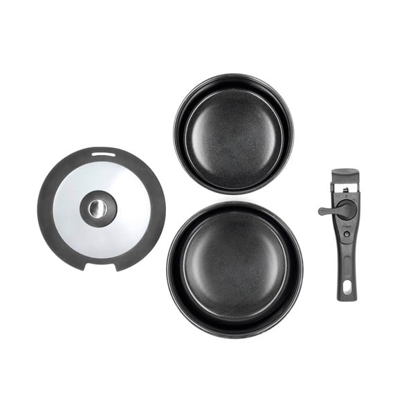 Alumínium lábas készlet levehető nyéllel, fedővel, tapadásmentes felülettel, 2 db-os 2,4 l – Holm-image-2