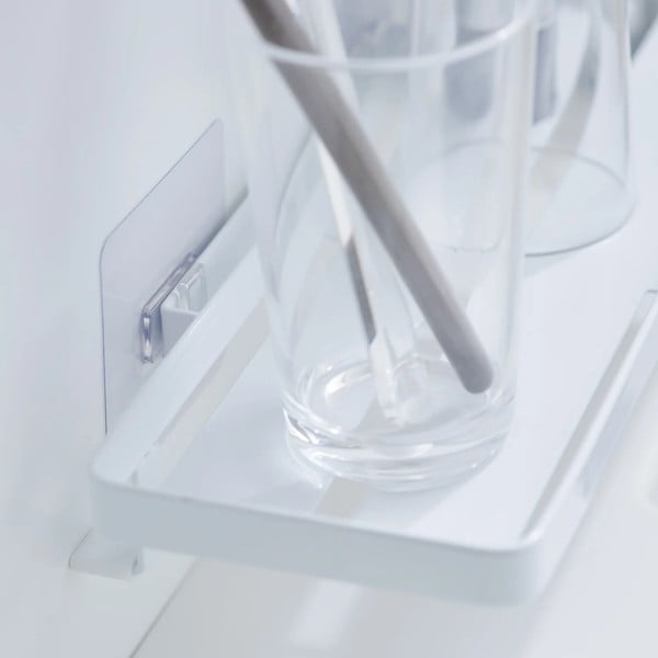 Matt fehér öntapadós acél fürdőszobai polc Film Hook – YAMAZAKI-image-4