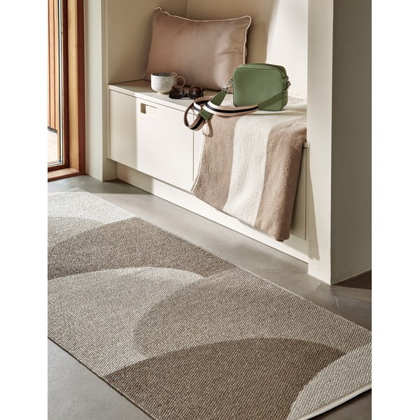 Bézs-krémszínű gyapjúkeverék takaró 140x180 cm Bob Mud Vanilla – Pappelina-image-2