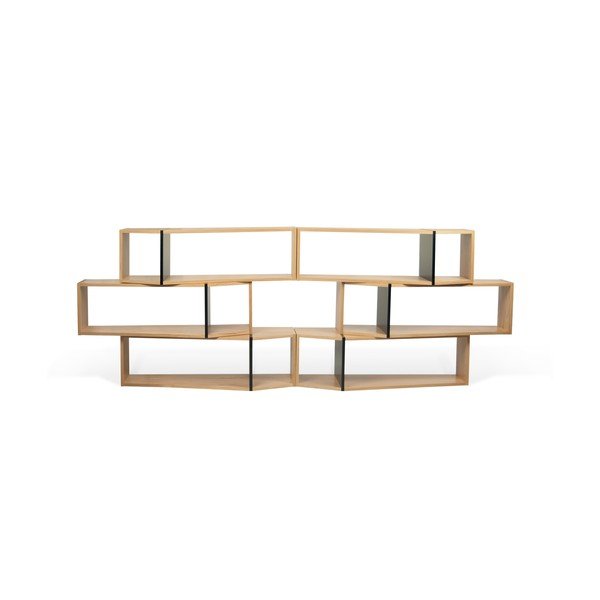 One barna-fekete polc, 120 x 35 cm - TemaHome-image-4