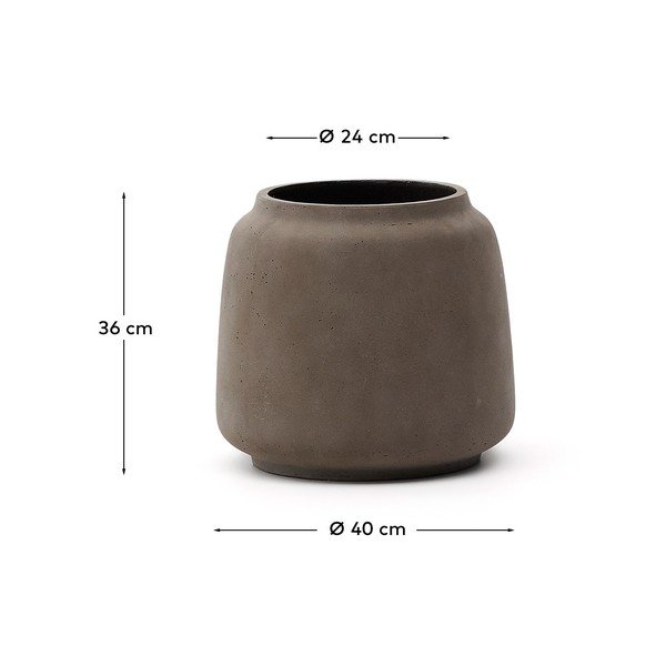 Beton kaspó ø 40 cm Lira – Kave Home-image-4