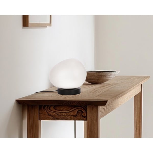 Fekete-fehér asztali lámpa (magasság 19 cm) Stones – Candellux Lighting-image-1