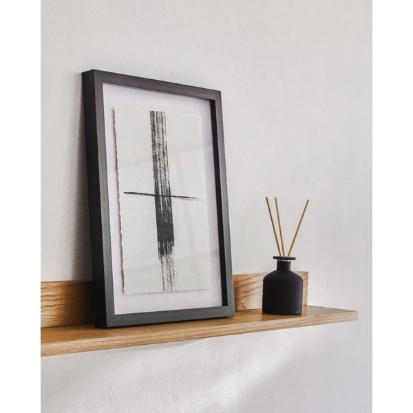 Természetes színű polc tölgyfa dekorral Abilen - Kave Home-image-1