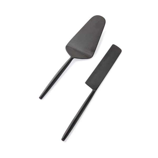 Rozsdamentes acél torta tálaló készlet 2 db-os Bronte – Bizzotto-image-1