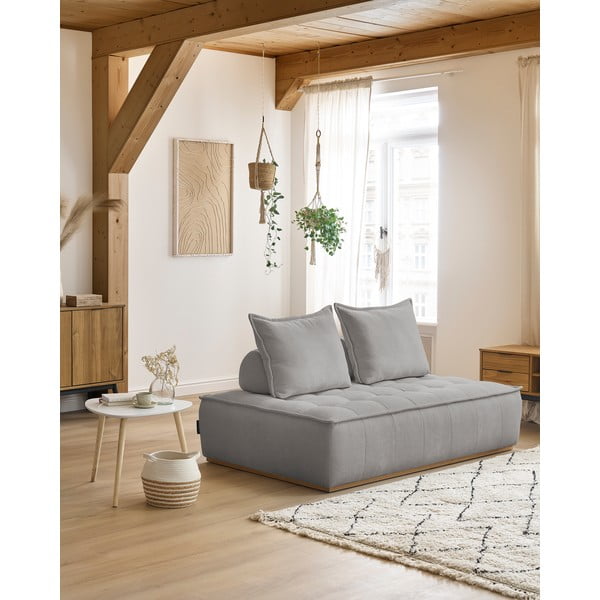 Világosszürke zsenília kanapé 175 cm Elisa – Bobochic Paris-image-1