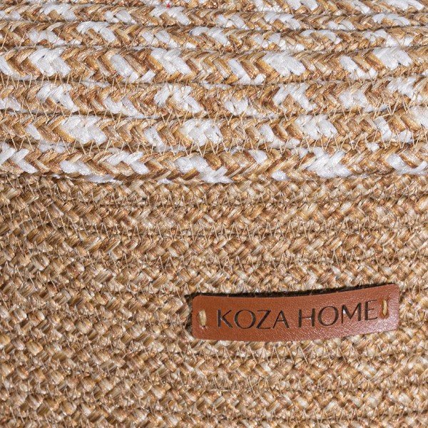 Bézs fedeles textil tárolódoboz 36x45x50 cm – Mioli Decor-image-3