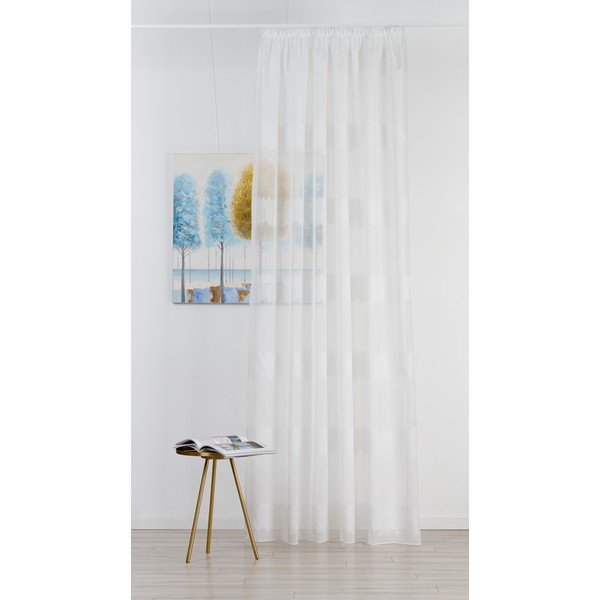 Fehér átlátszó függöny 140x260 cm Musette – Mendola Fabrics-image-1