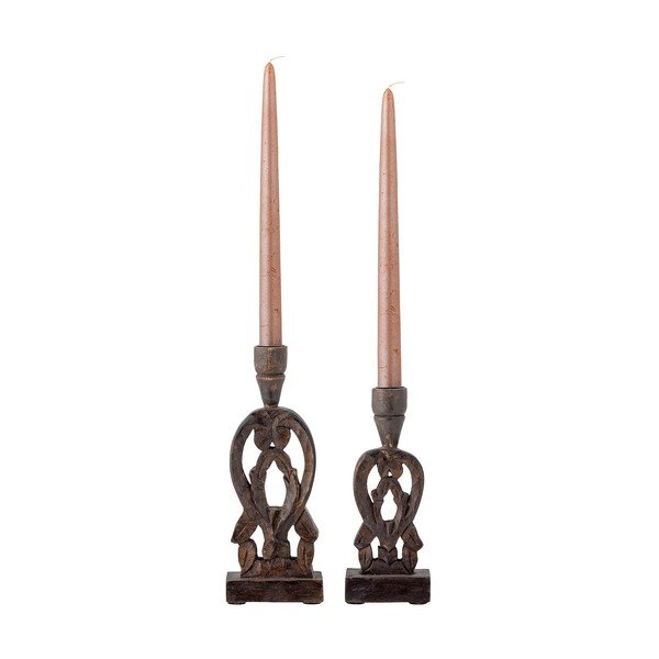 Fa gyertyatartó készlet 2 db-os Bernie – Bloomingville-image-2