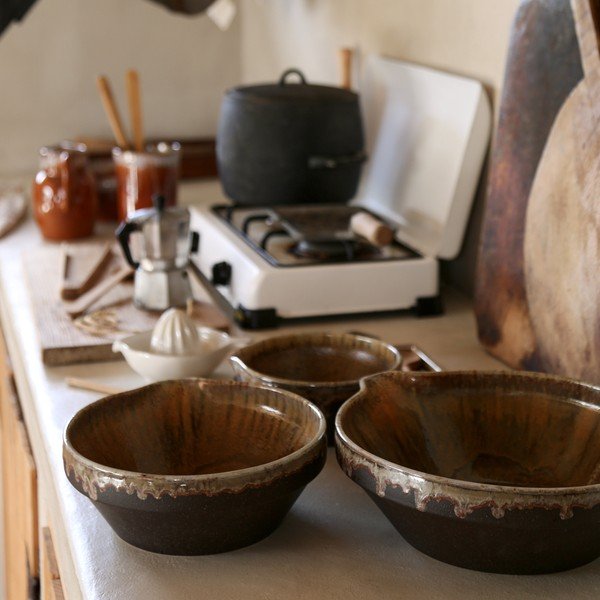 Sötétbarna kőedény tál Poterie – Casafina-image-3
