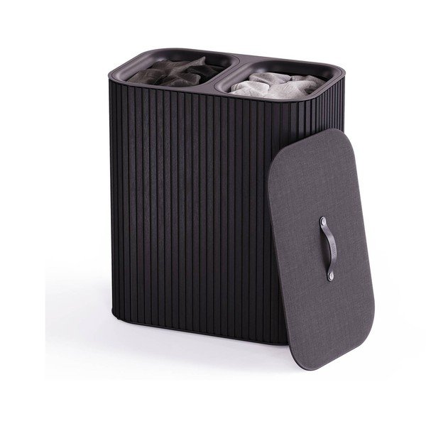 Fekete bambusz szennyeskosár 2x45 l Tota Luxe – Joseph Joseph
