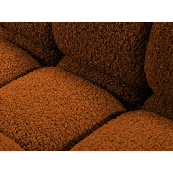 Narancssárga buklé kanapé modul (jobb oldali) Bellis – Micadoni Home-image-1