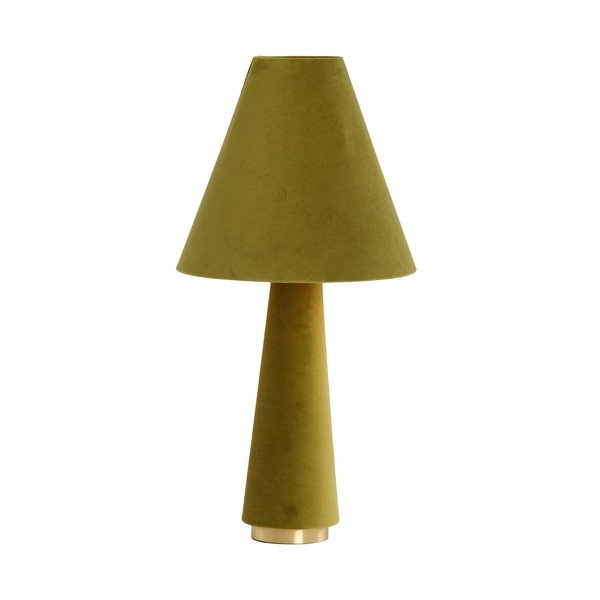 Zöld asztali lámpa textil búrával (magasság 61 cm) Devia – Light & Living