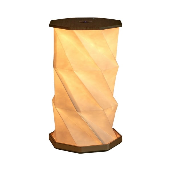 Barna LED asztali lámpa (magasság 18 cm) Twist Hexagon – Gingko