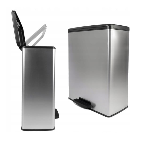 Pedálos műanyag szemetes 65 l Rectangular - Curver-image-2