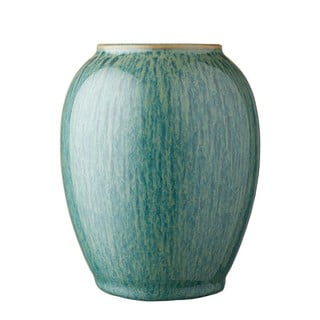 Zöld agyagkerámia váza, magasság 12,5 cm - Bitz