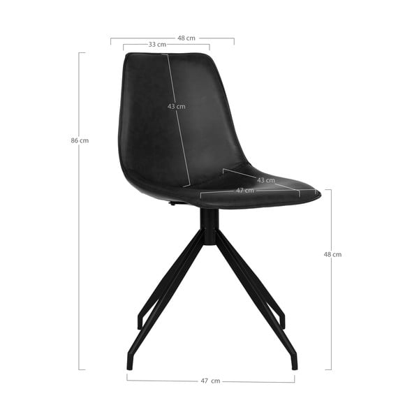 Szürke étkezőszék szett 2 db-os Monaco – House Nordic-image-4