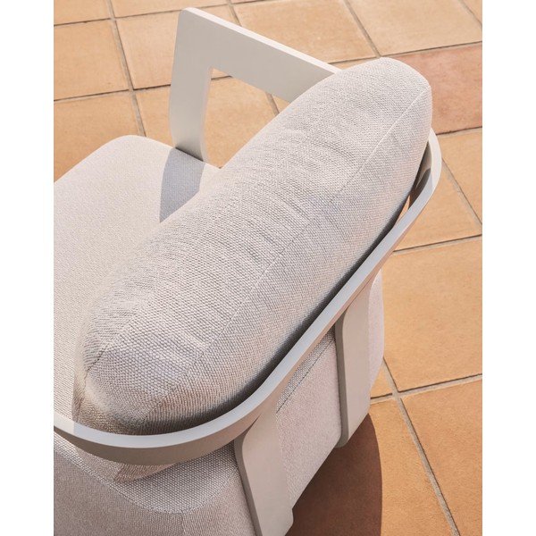 Krémszínű párnázott kerti fotel Tamaris – Kave Home-image-2