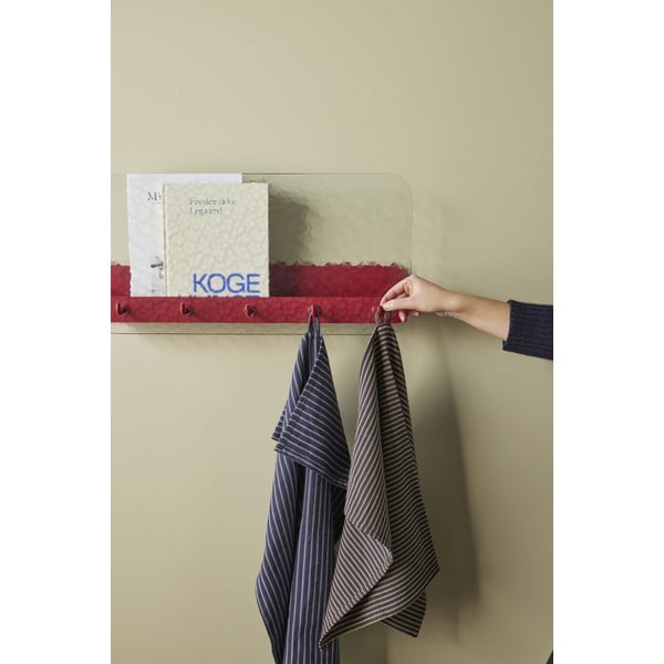 Piros fém falikar polccal Shack - Hübsch-image-1