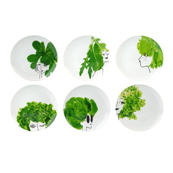 Mes Petites Salades Plates 6 részes salátástál szett, ⌀ 25 cm - Le Studio