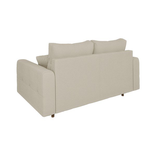 Bézs kordbársony kanapé 150 cm Ariella – Ropez-image-2