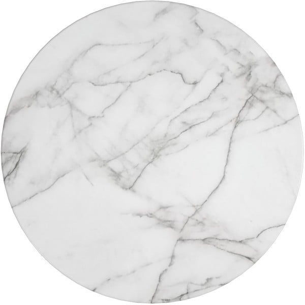 Fehér-aranyszínű kerek dohányzóasztal márvány dekorral ø 79 cm Gwyneth – CosmoLiving by Cosmopolitan-image-2